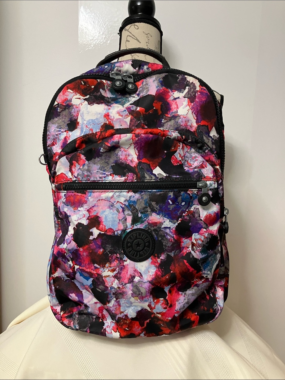 Kipling Seoul Backpack 27L Abstract Watercolors Print Multi